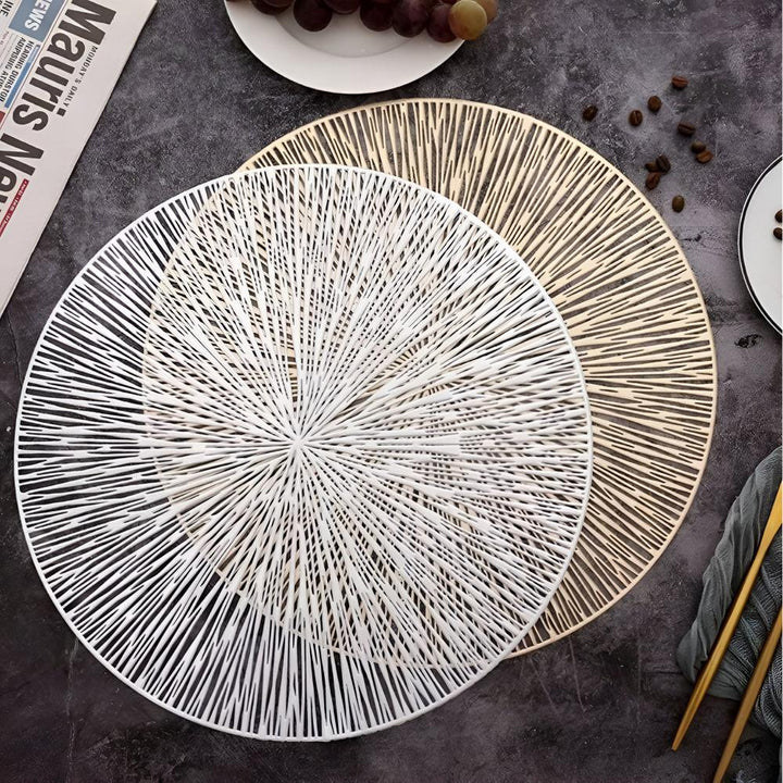 Tischset aus PVC mit Metallic-Muster