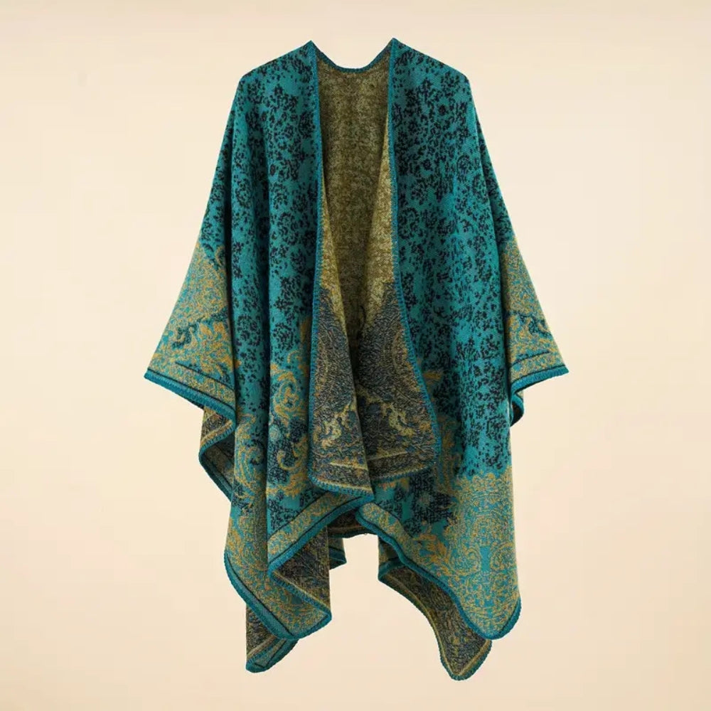 Warme Stola mit Barockmuster