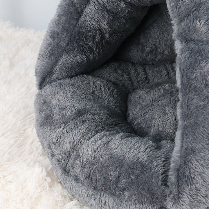 Iglu-Kuschelbett aus Fleece für Haustiere