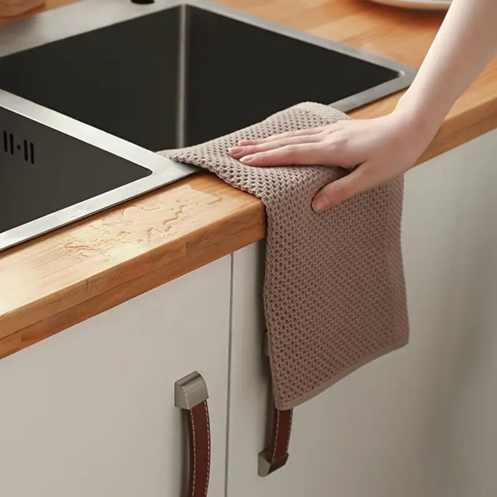 Geschirrtücher aus Baumwolle mit Waffelstruktur 34 x 34 cm