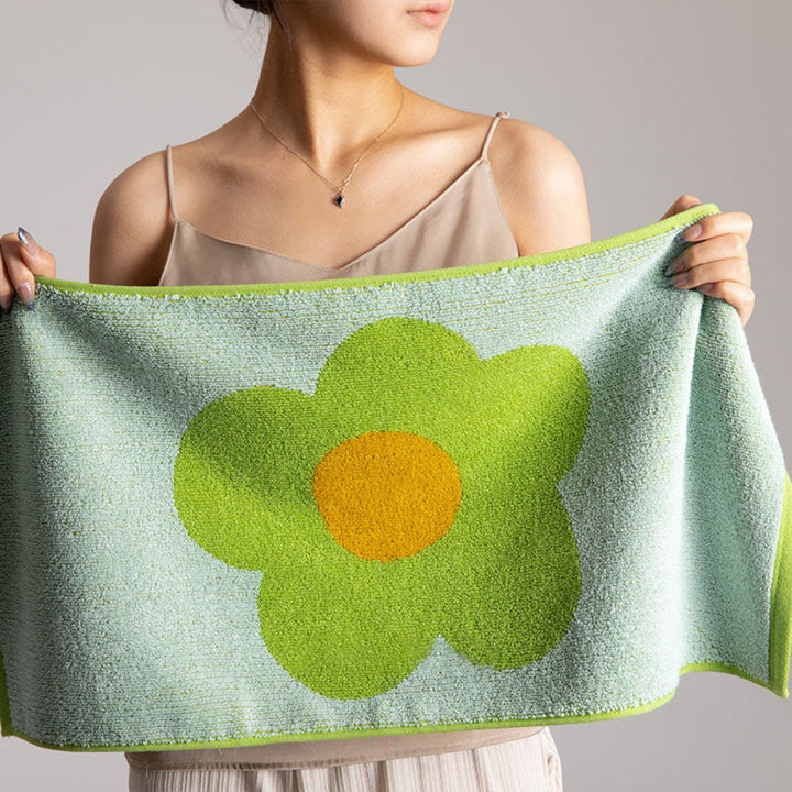 Baumwollhandtuch mit Blumenmuster