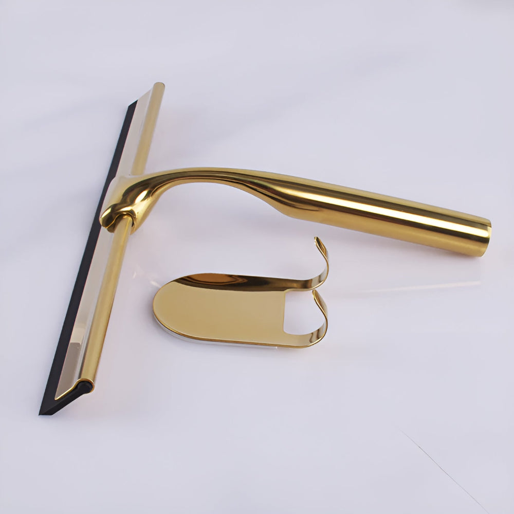 Duschabzieher aus Edelstahl, goldfarben