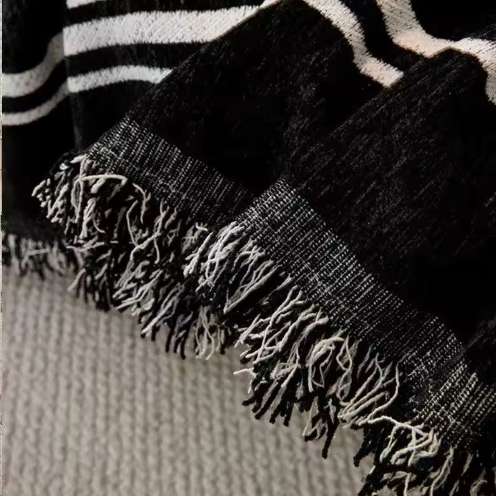 Chenille-Sofadecke mit Pinselstrichmuster