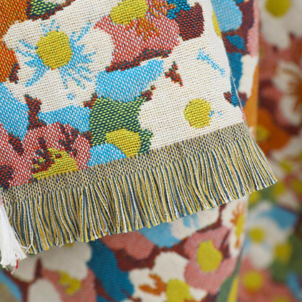 Wendbares Badetuch mit Blumenmuster 80 x 160 cm