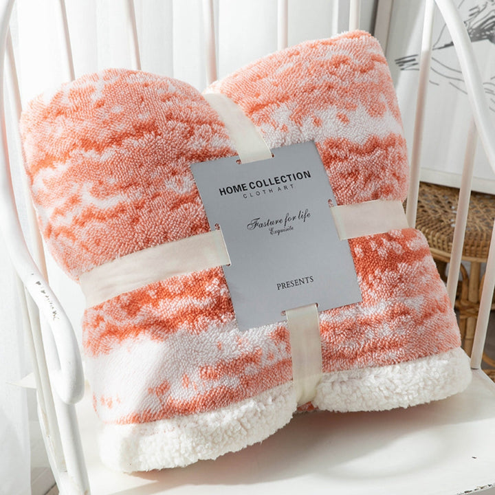 Samt-Jacquard-Sherpa-Decke