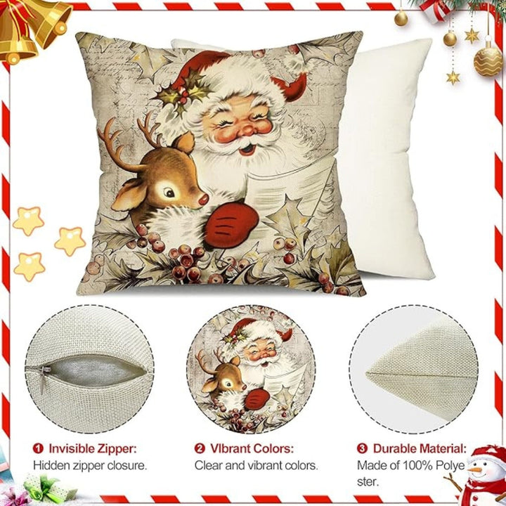 Weihnachts-Kissenbezug im Landhausstil