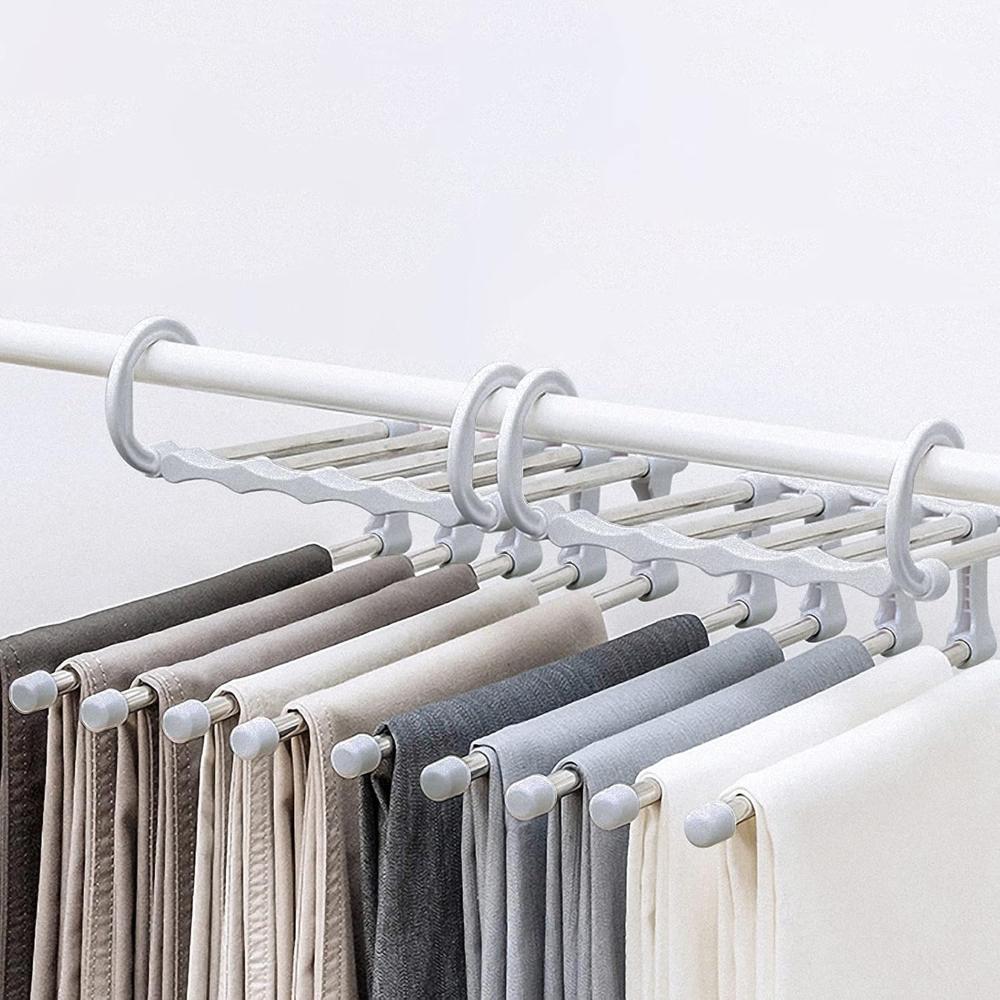 Zusammenklappbarer Hosenbügel aus Stahl für 5 Hosen