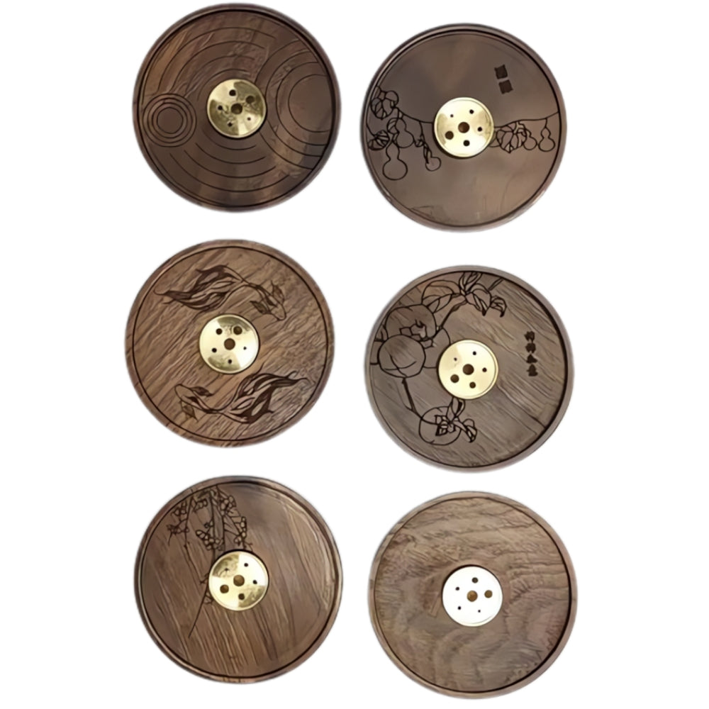 Räucherstäbchenhalter aus Holz und Kupfer