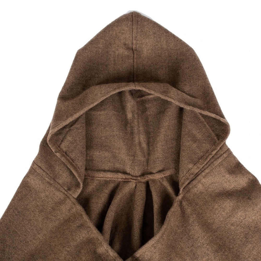 Gestreifter Poncho mit Kapuze