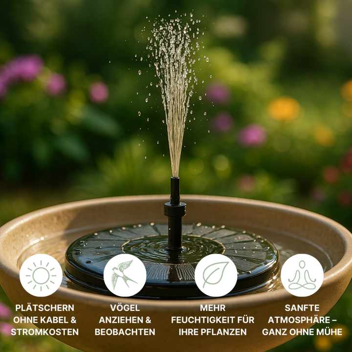 Aquasol™ | Solar Springbrunnen-Pumpe Schwarz