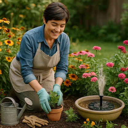 AquaLune™ | Solarbrunnen mit Lichtmagie