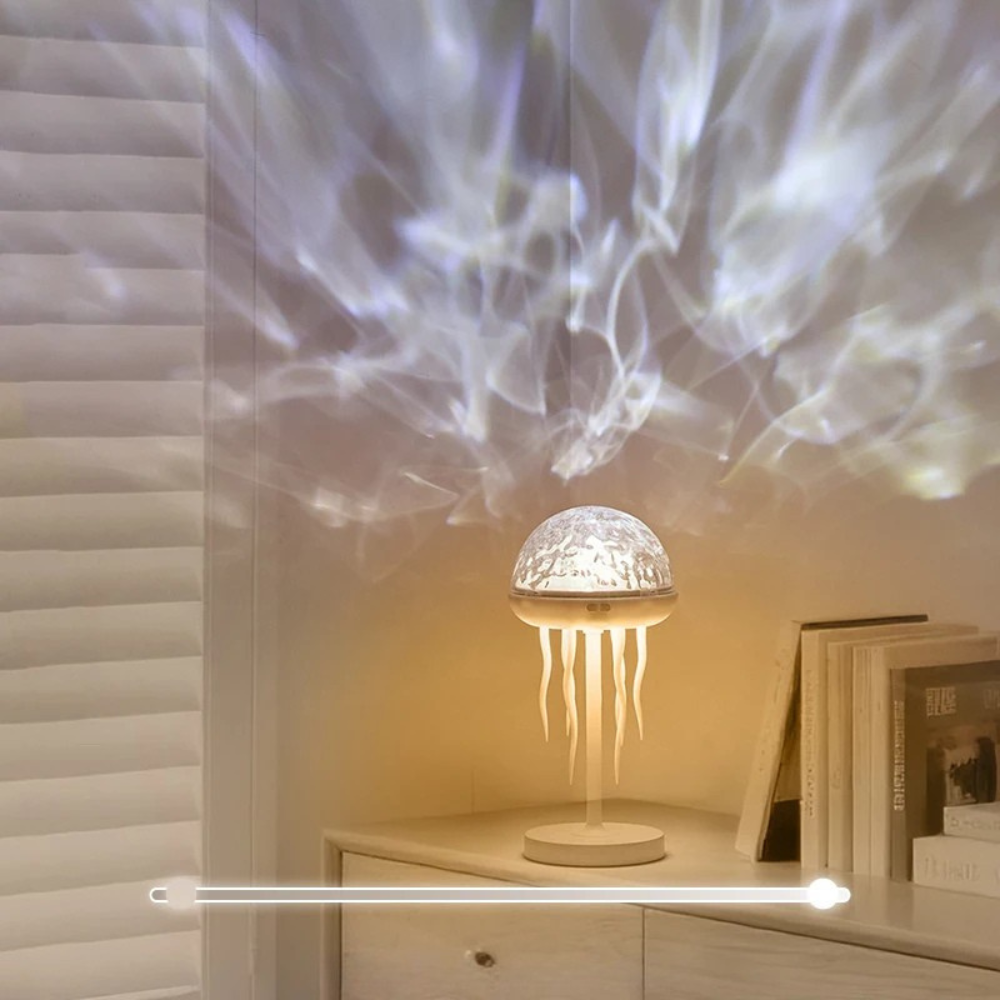 LED Qualle Lampe – Meeresprojektor & Nachtlicht für Wohnzimmer, Kinderzimmer & Schlafzimmer – 3D Qualle Deko Licht mit Farbwechsel