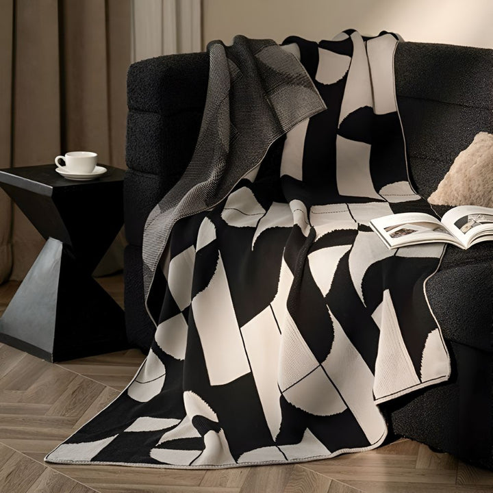 Monochrome geometrische Decke 130 x 170 cm