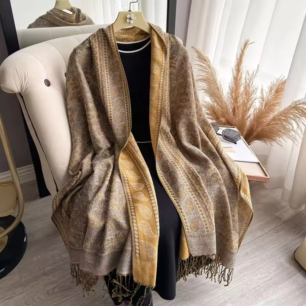 Stola mit floralem Boho-Muster