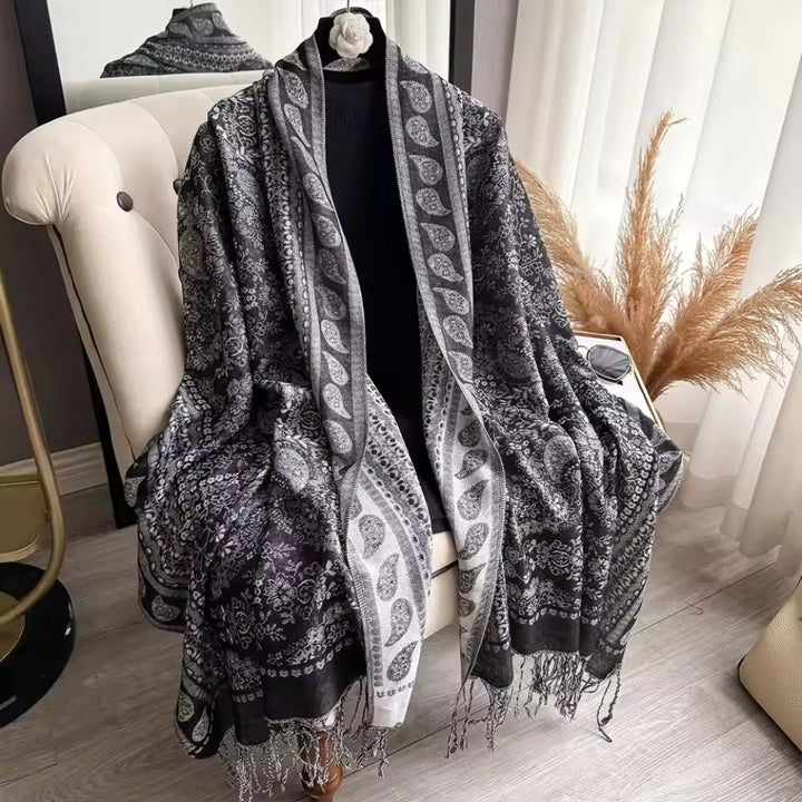 Stola mit floralem Boho-Muster