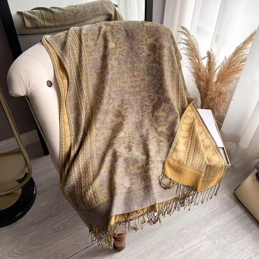 Stola mit floralem Boho-Muster