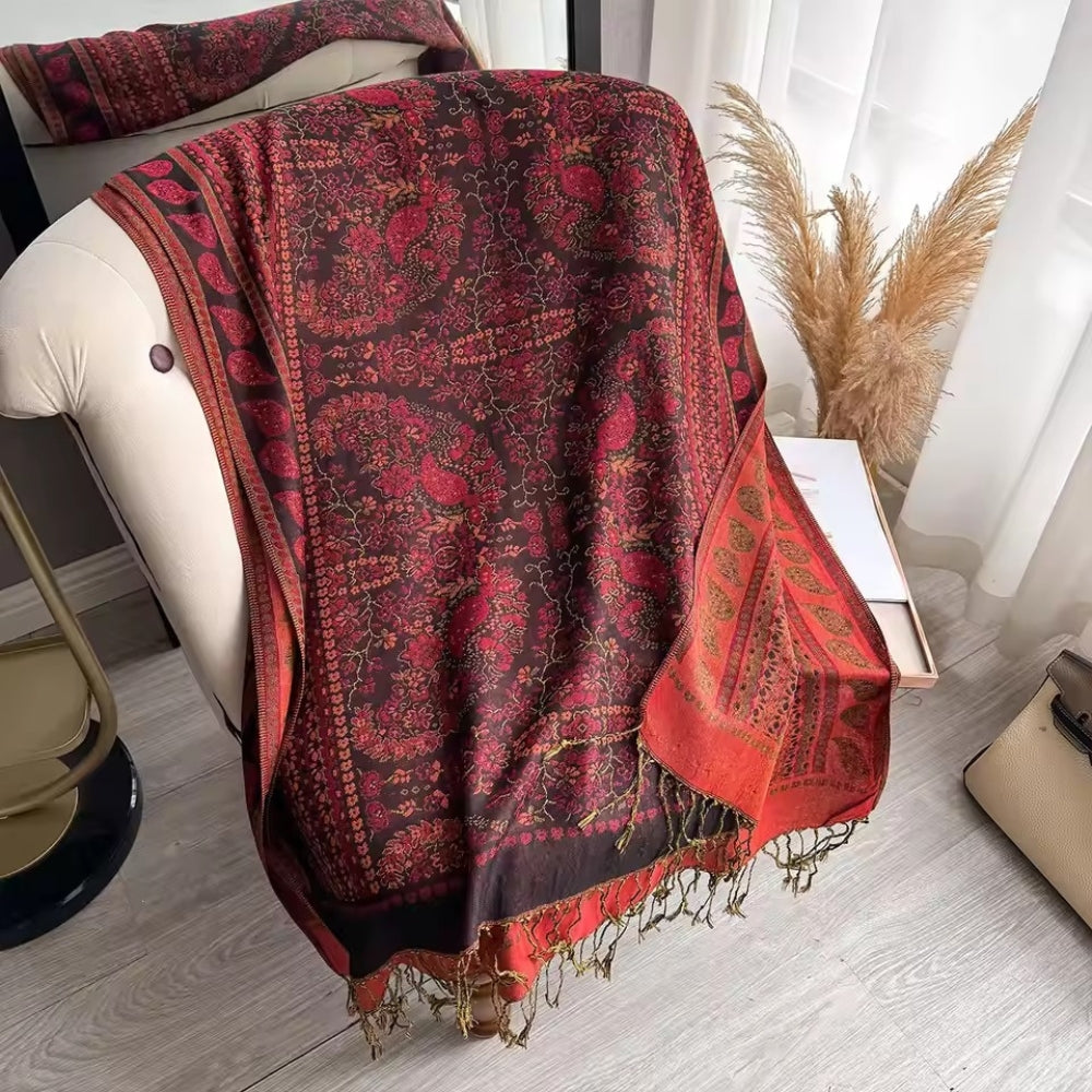 Stola mit floralem Boho-Muster