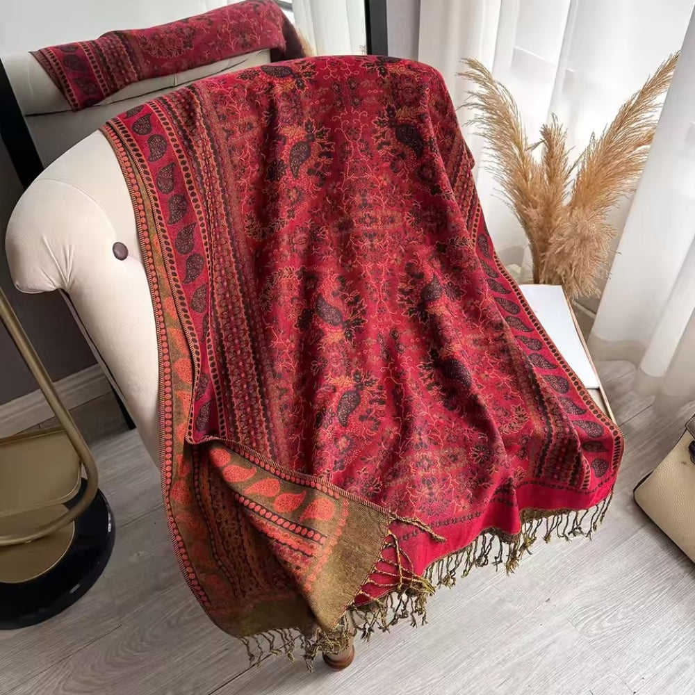 Stola mit floralem Boho-Muster
