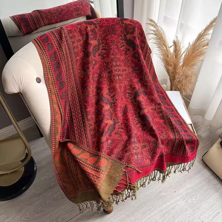 Stola mit floralem Boho-Muster