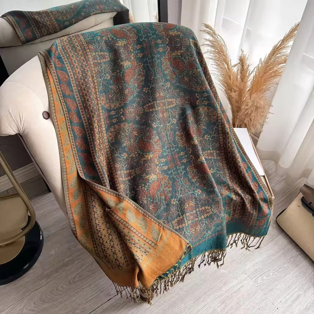 Stola mit floralem Boho-Muster