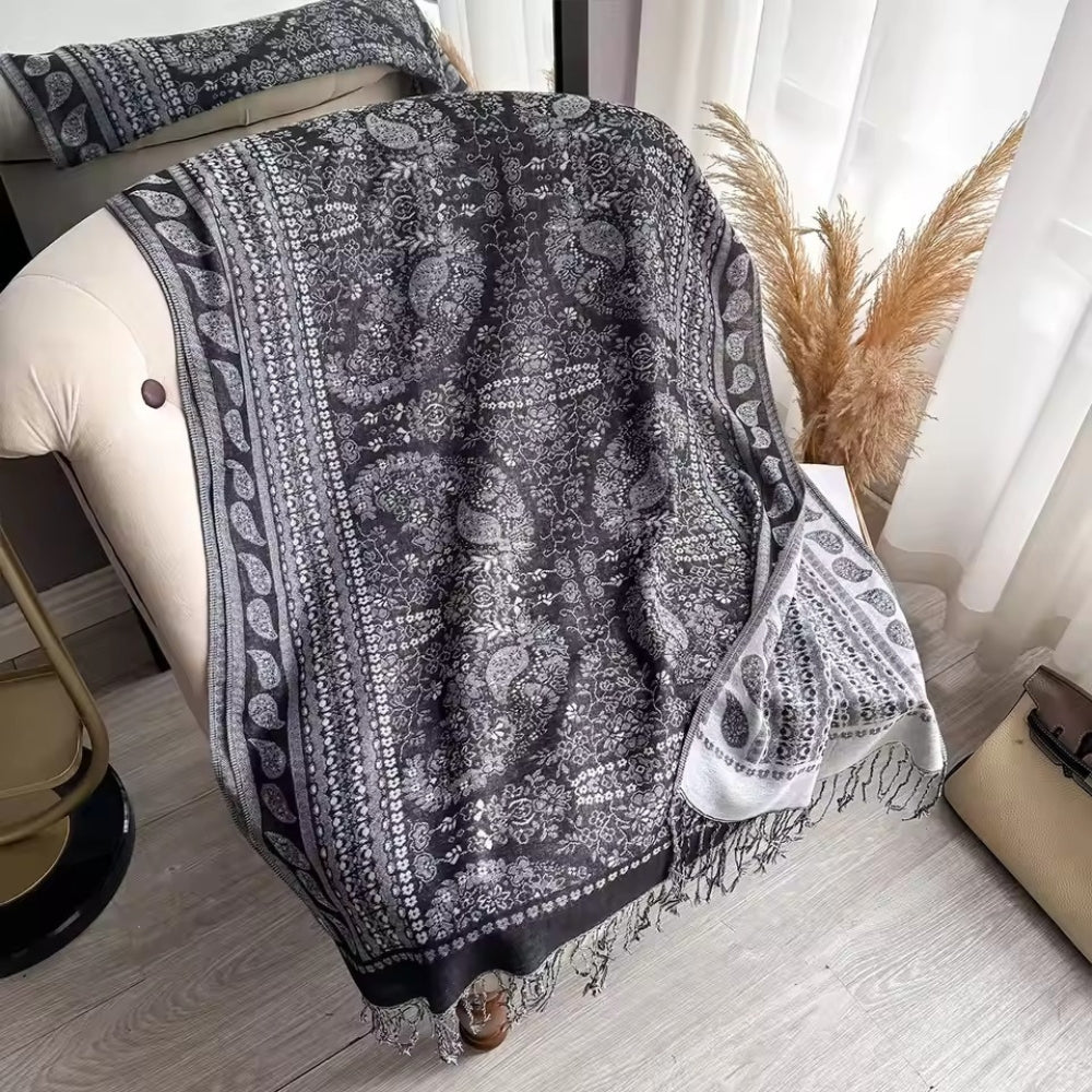 Stola mit floralem Boho-Muster
