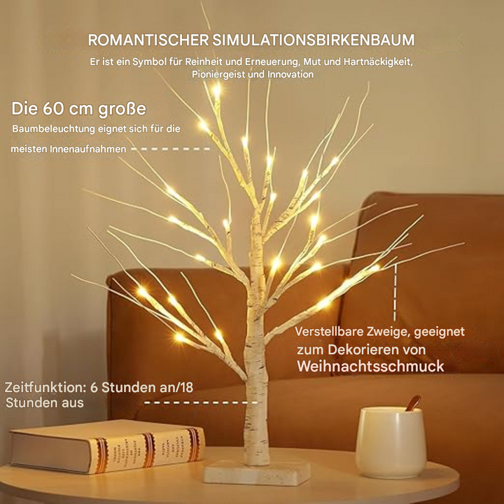 Birkluna™ | LED Birkenbaum-Lichterdeko