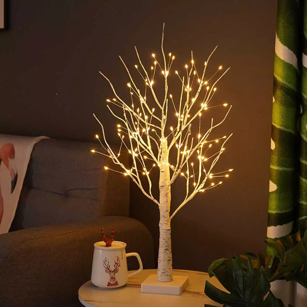 Birkluna™ | LED Birkenbaum-Lichterdeko Weiß