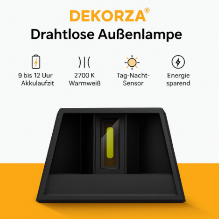 Sunvora™ | Kabellose Solar-Wandleuchte