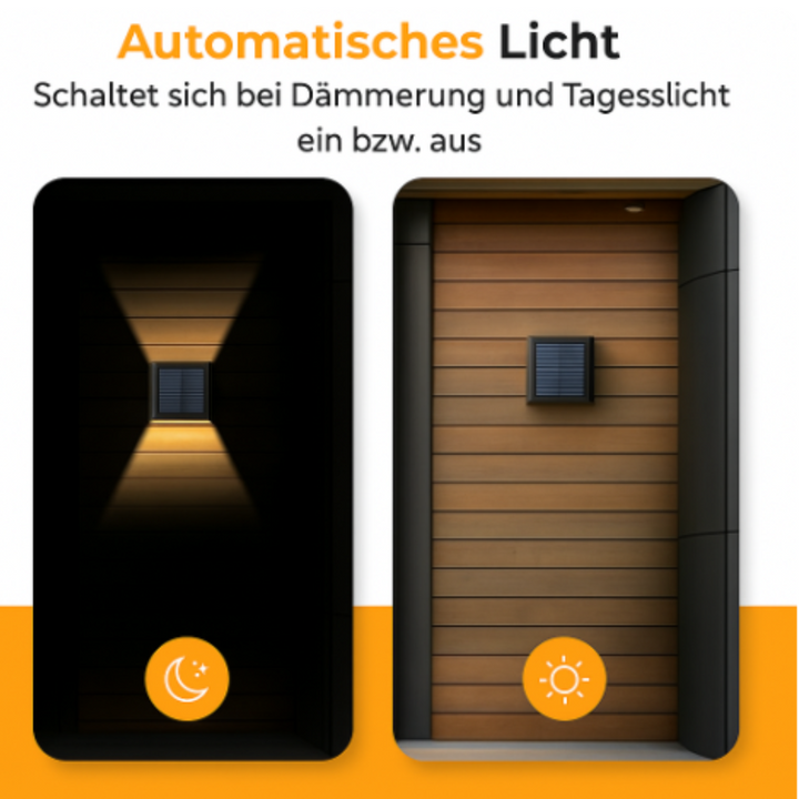 Sunvora™ | Kabellose Solar-Wandleuchte