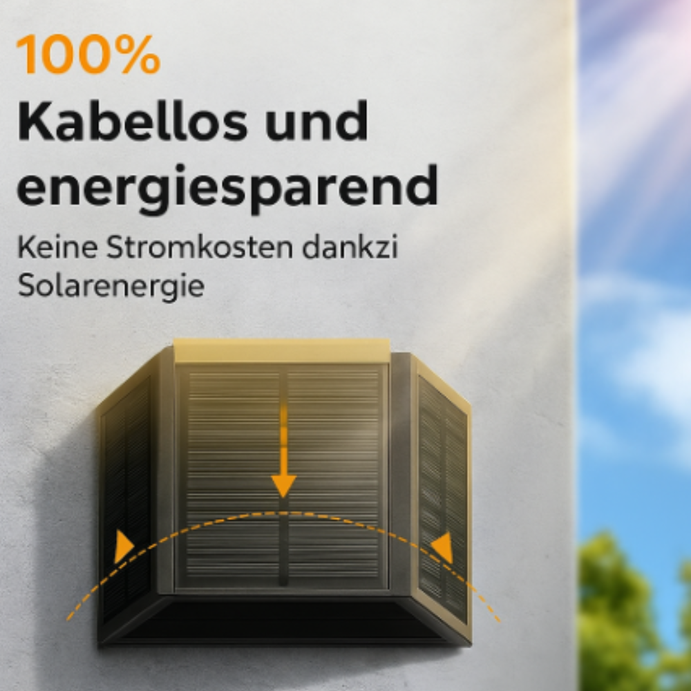 Sunvora™ | Kabellose Solar-Wandleuchte