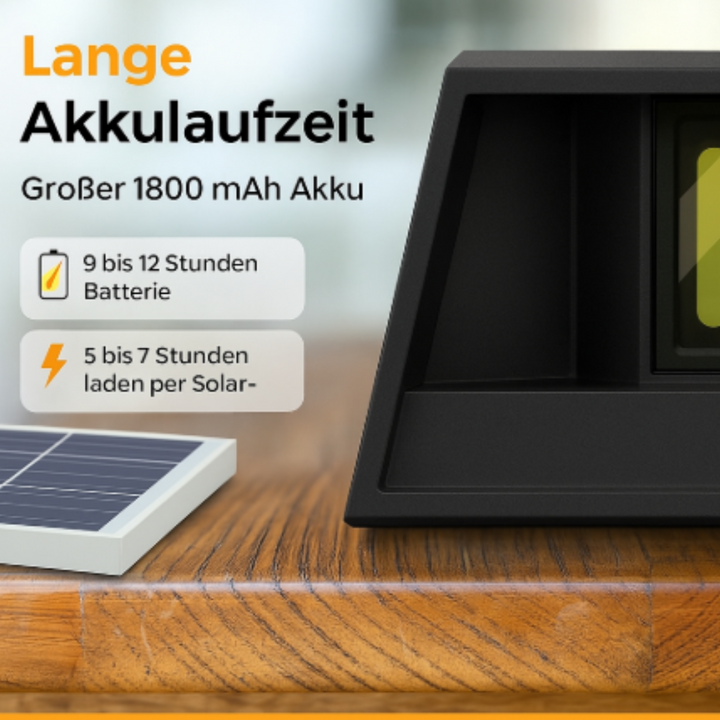 Sunvora™ | Kabellose Solar-Wandleuchte