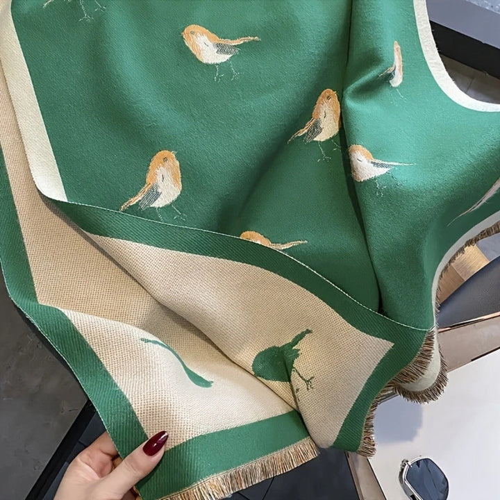 Jacquard-Stola mit Vogelmuster