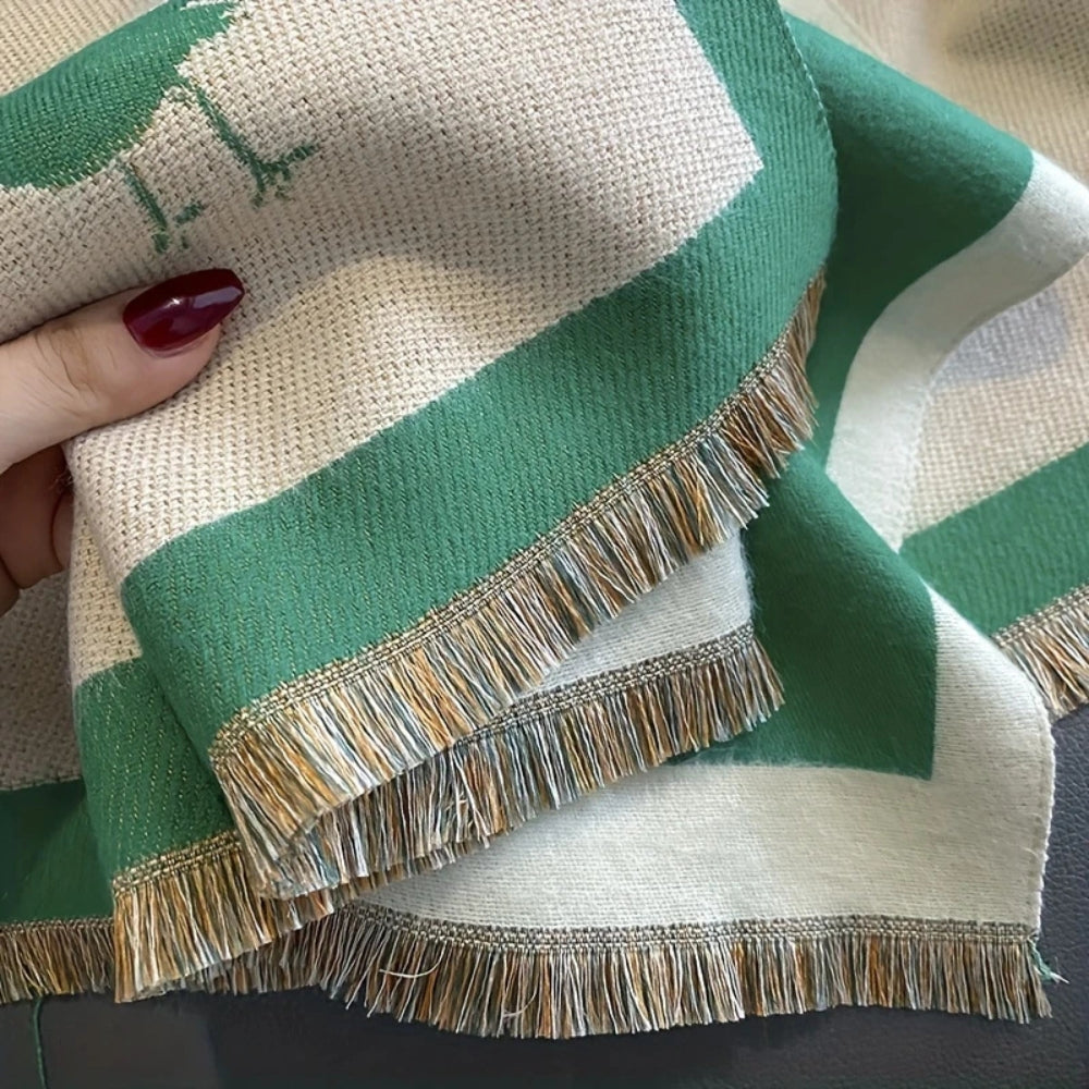Jacquard-Stola mit Vogelmuster