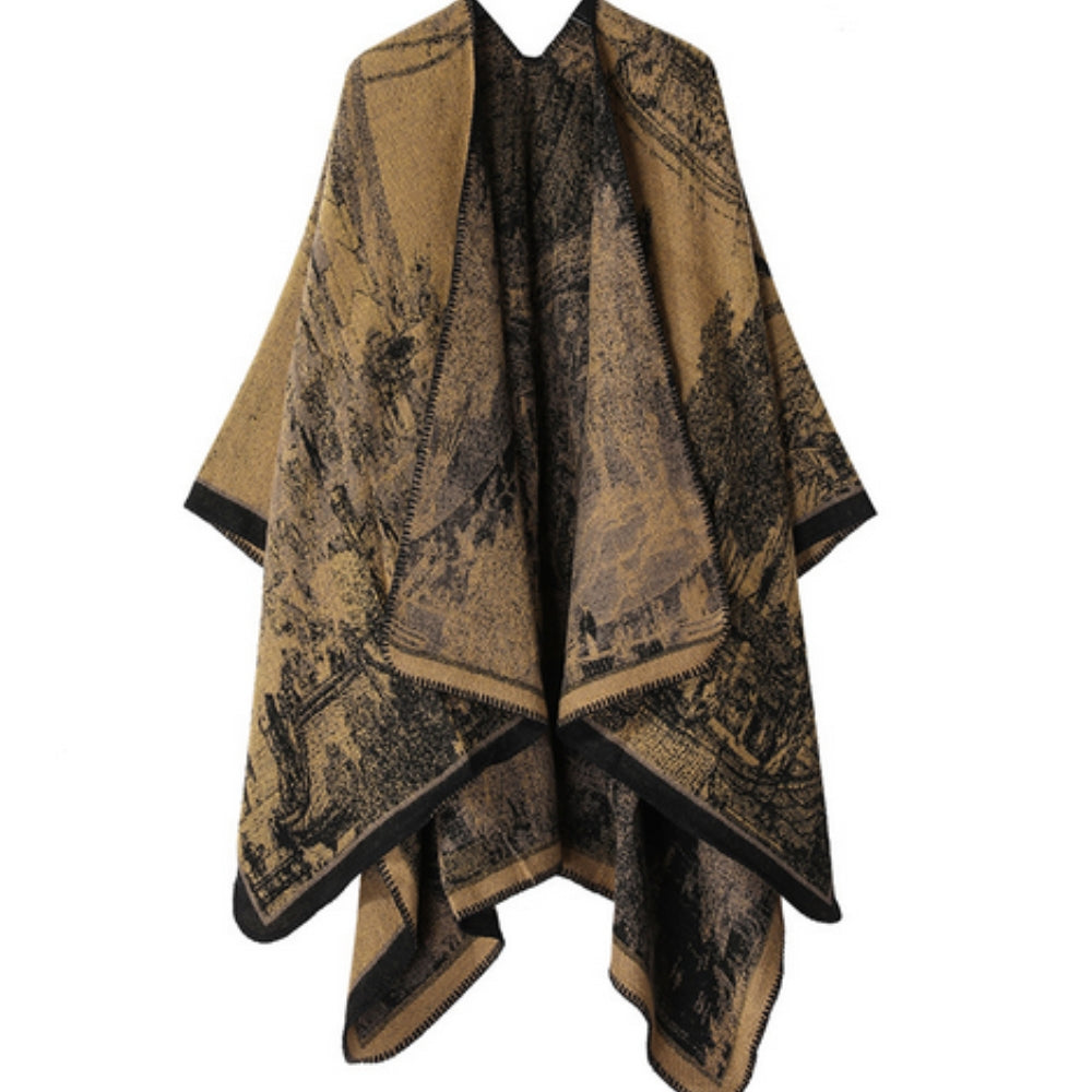 Schal-Cardigan mit Barockmuster, Unisex