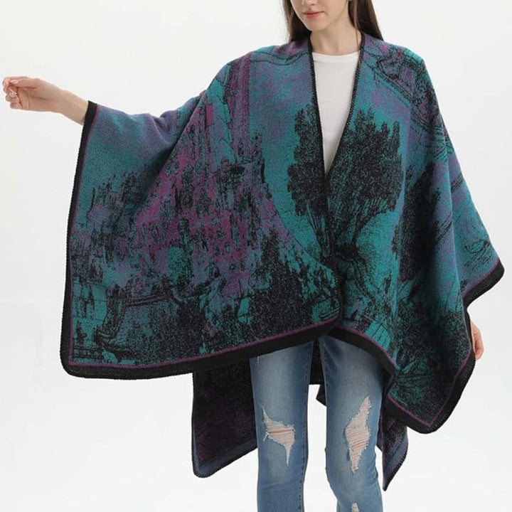 Schal-Cardigan mit Barockmuster, Unisex