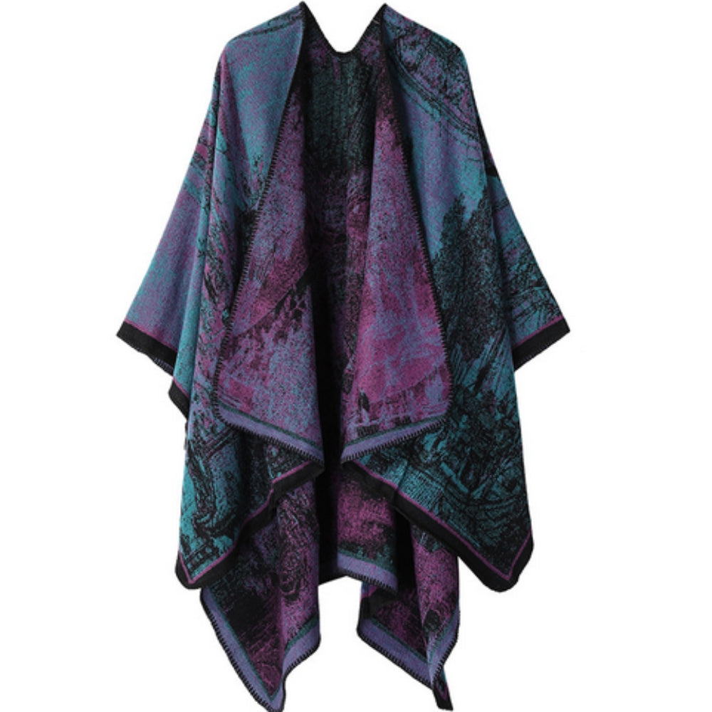 Schal-Cardigan mit Barockmuster, Unisex