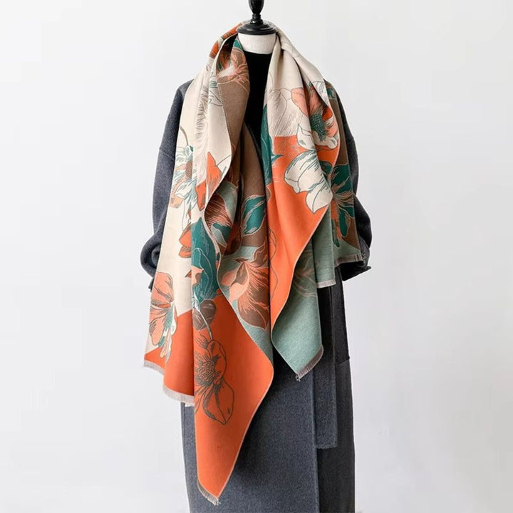 Wendbare Stola mit Blumenmuster
