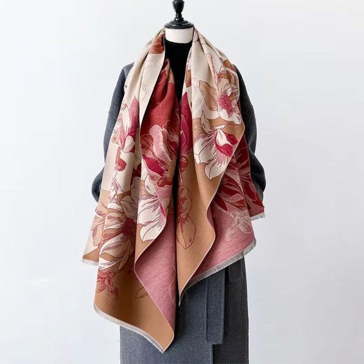 Wendbare Stola mit Blumenmuster