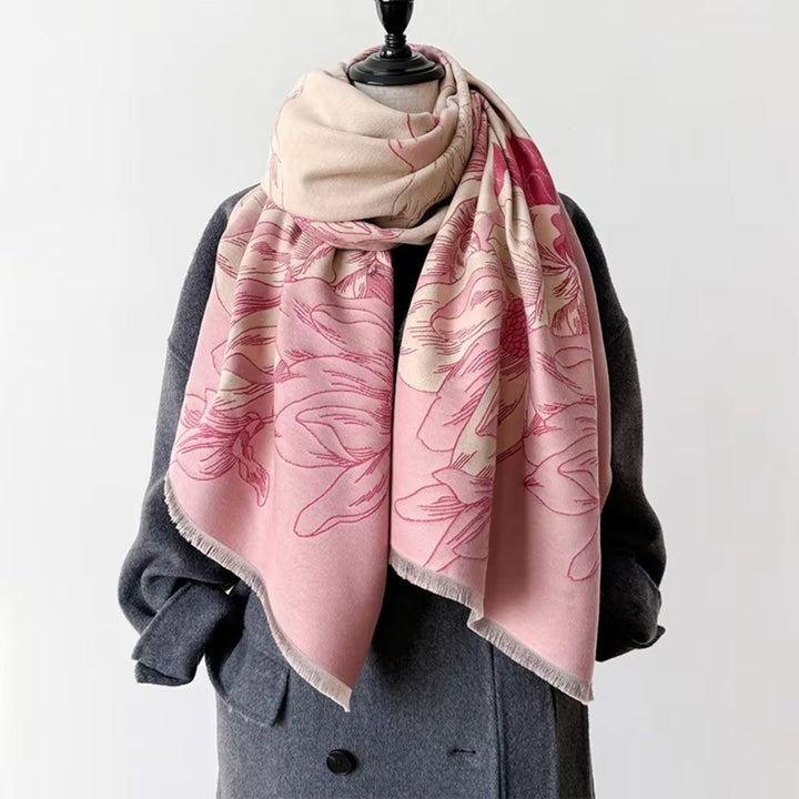 Wendbare Stola mit Blumenmuster