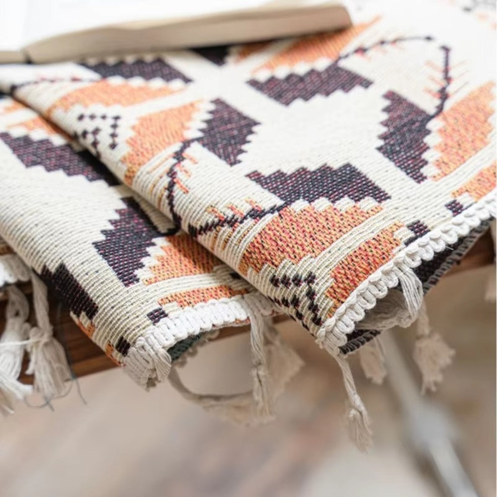 Halbverdunkelnder Vorhang mit geometrischem Boho-Muster