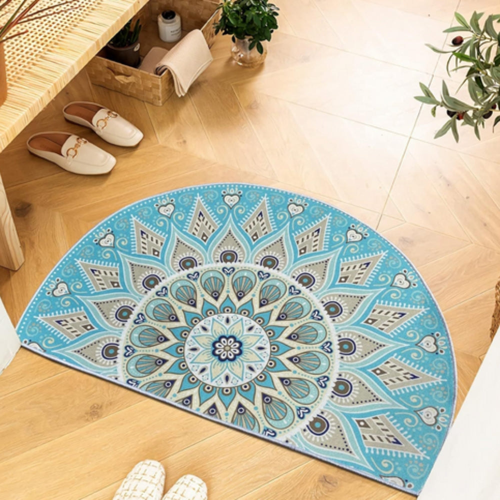 Halbmondteppich mit Mandala-Muster
