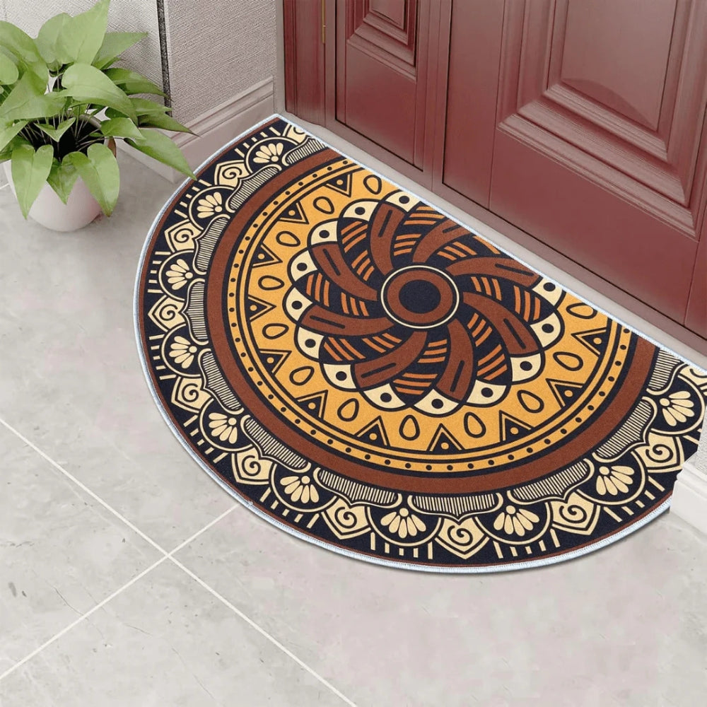 Halbmondteppich mit Mandala-Muster