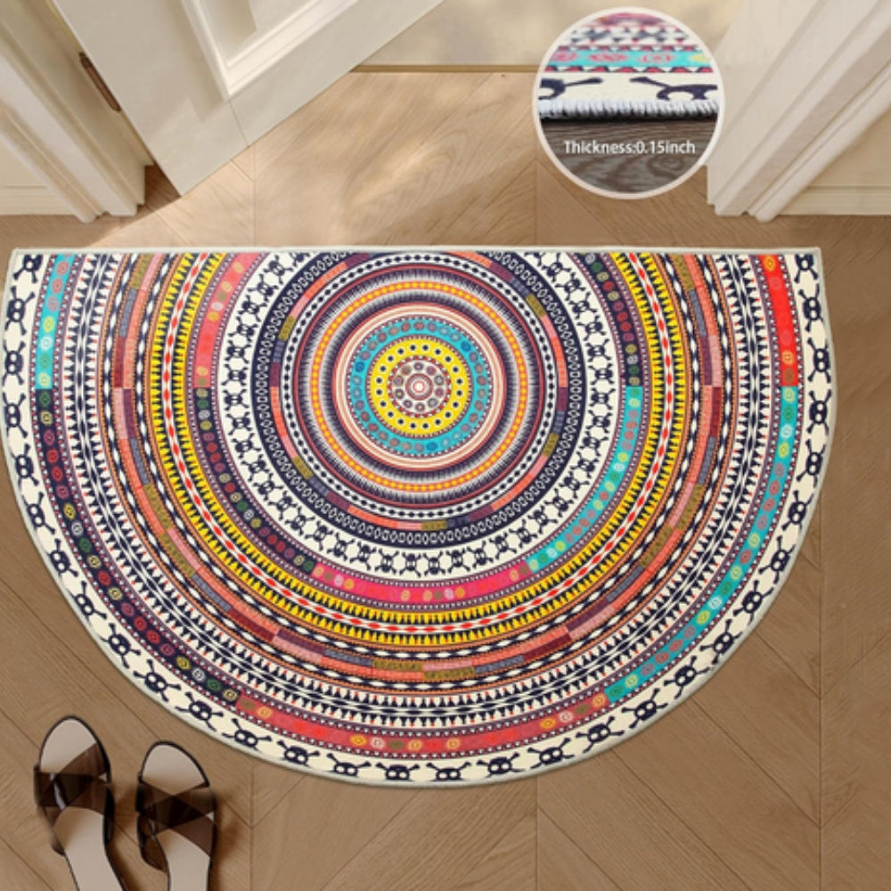 Halbmondteppich mit Mandala-Muster