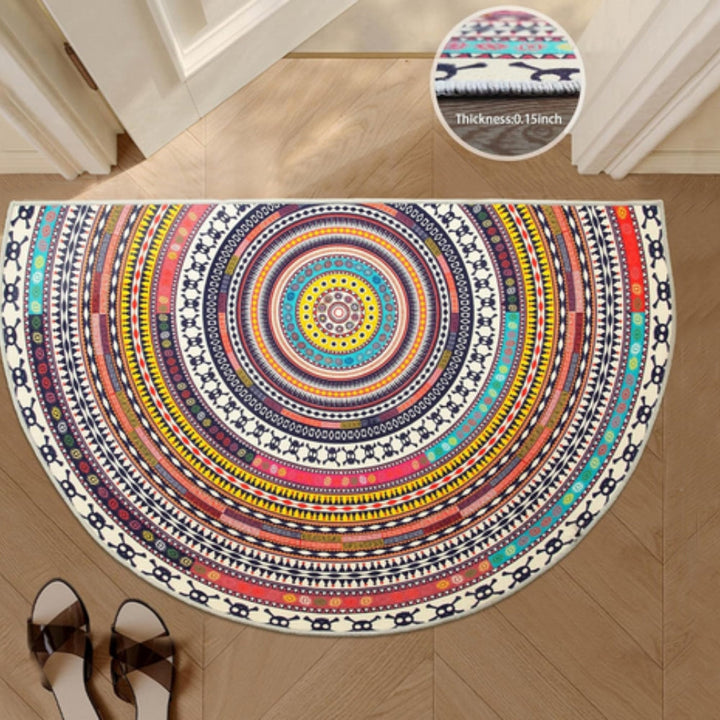 Halbmondteppich mit Mandala-Muster