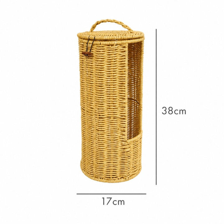 Freistehender Toilettenpapierhalter aus geflochtenem Seil