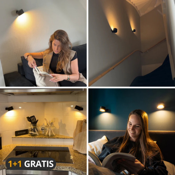 Rotalux™ | Kabellose 360° LED-Wandleuchte
