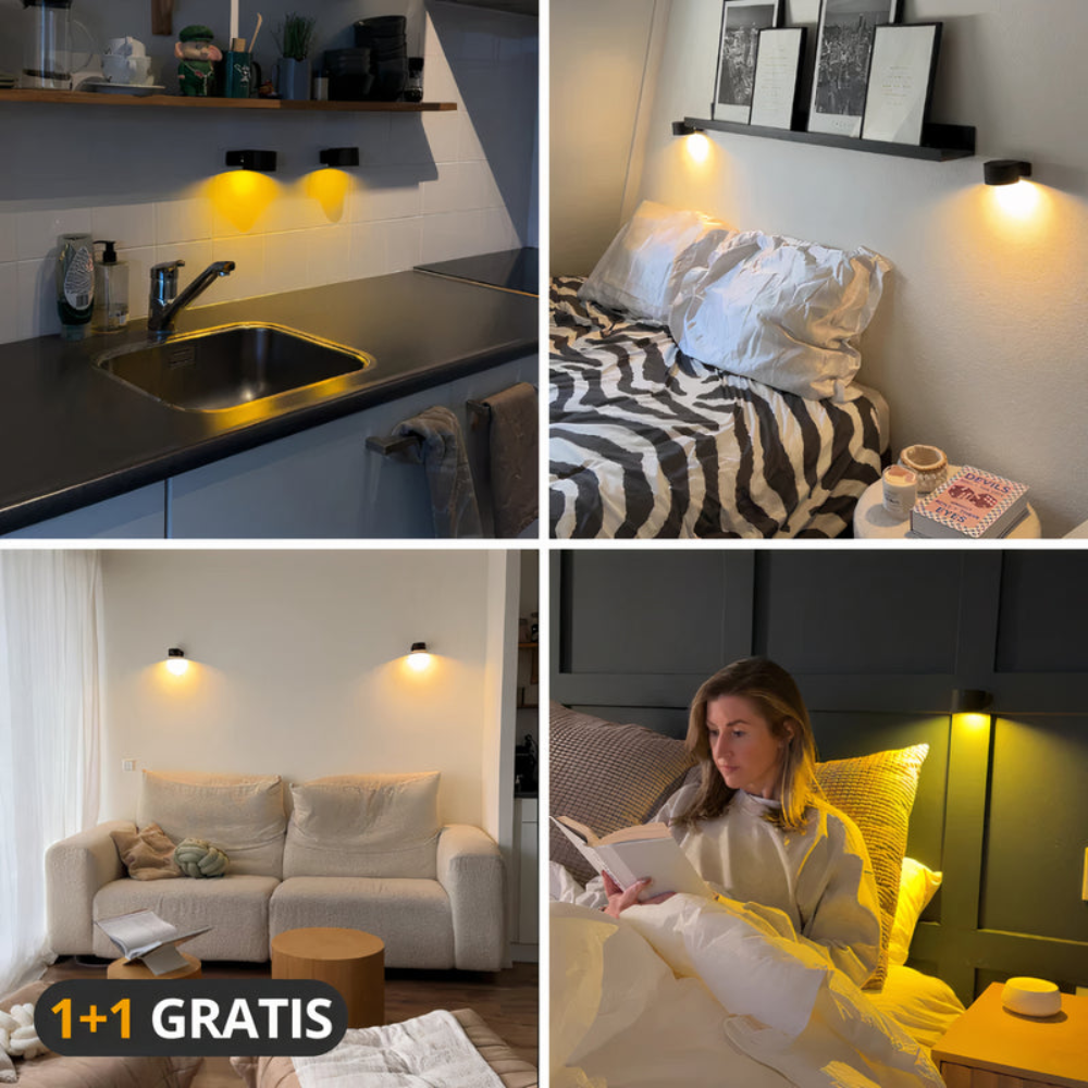 Rotalux™ | Kabellose 360° LED-Wandleuchte