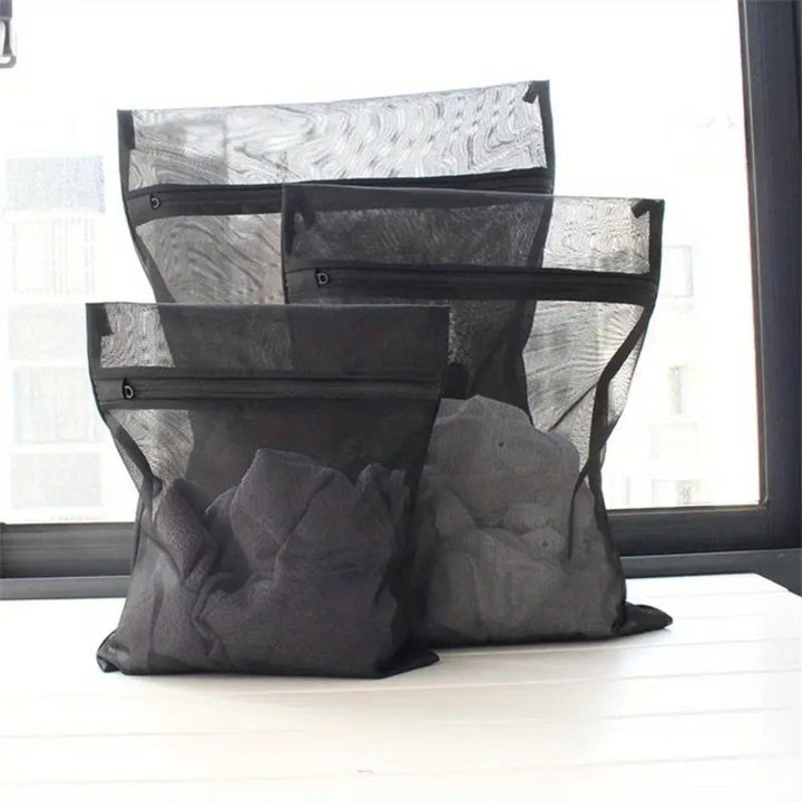 Schwarze Wäschenetze, 3er-Set