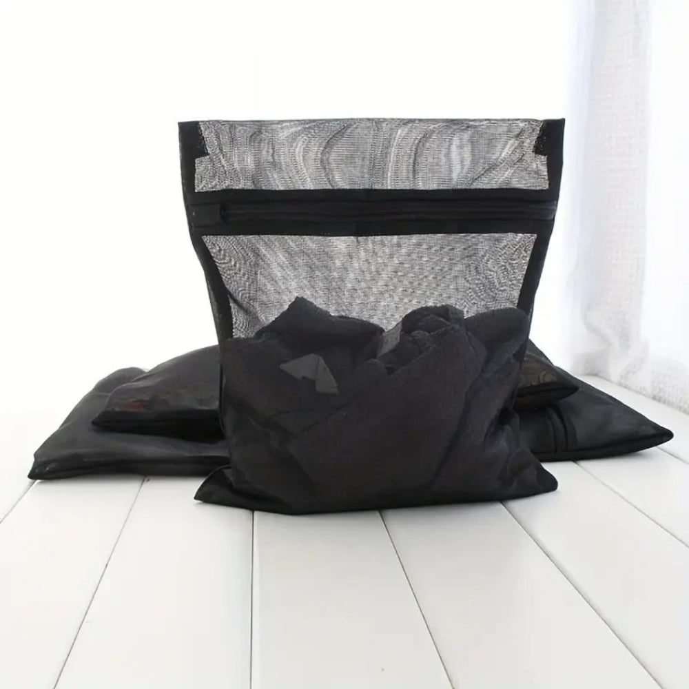 Schwarze Wäschenetze, 3er-Set