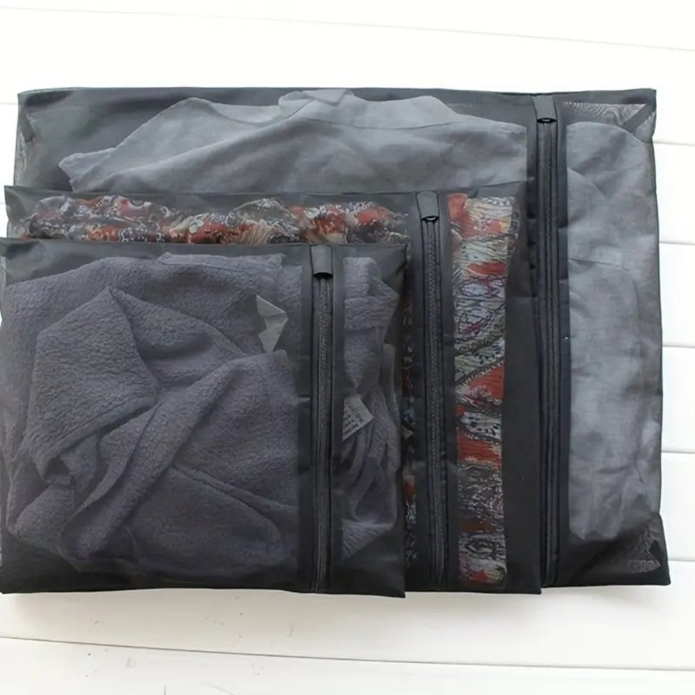 Schwarze Wäschenetze, 3er-Set